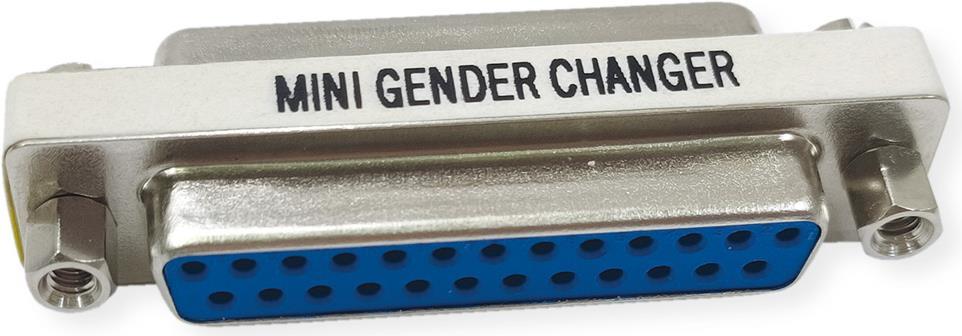 VALUE Mini Gender Changer, DB25 BU/BU (12.99.2010)