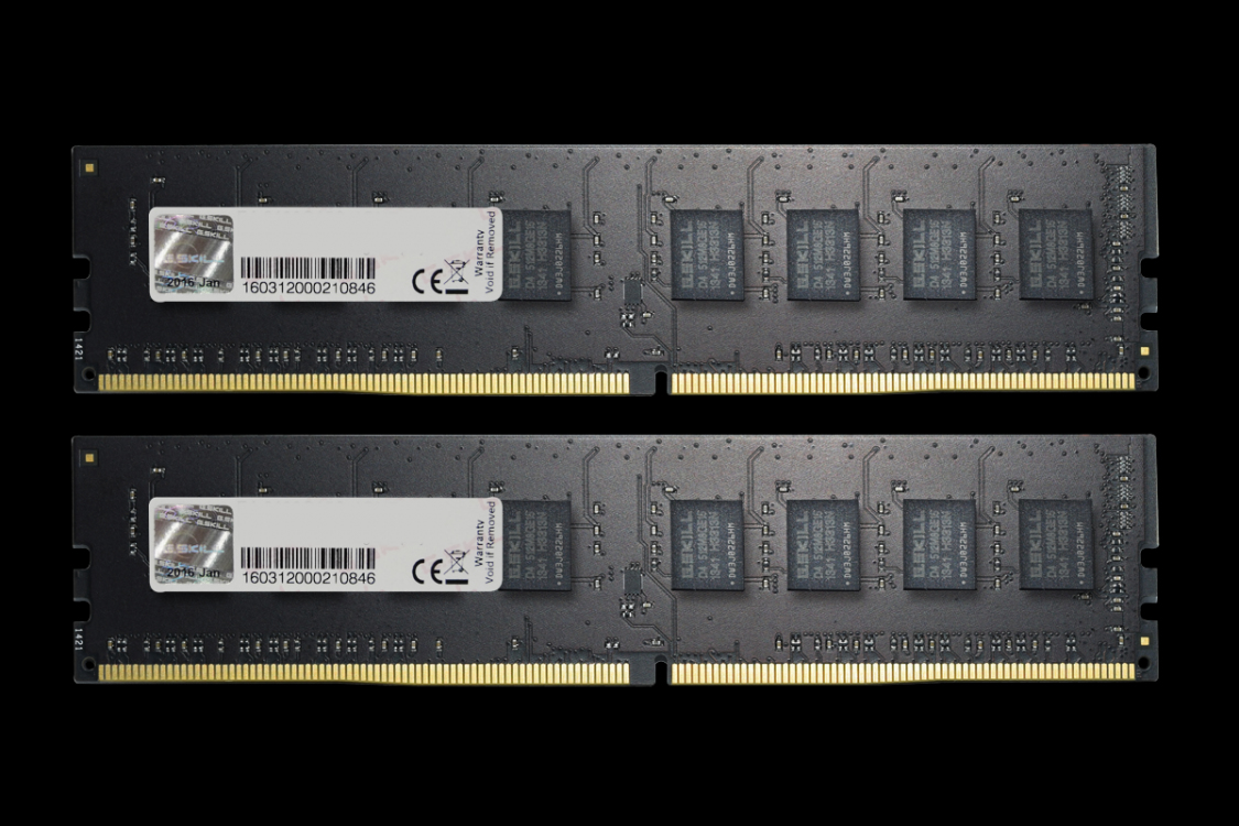 G.Skill Value Series DDR4 16 GB RAM Kit 2 x 8 GB 2400 MHz CL17 DIMM 288-Pin
