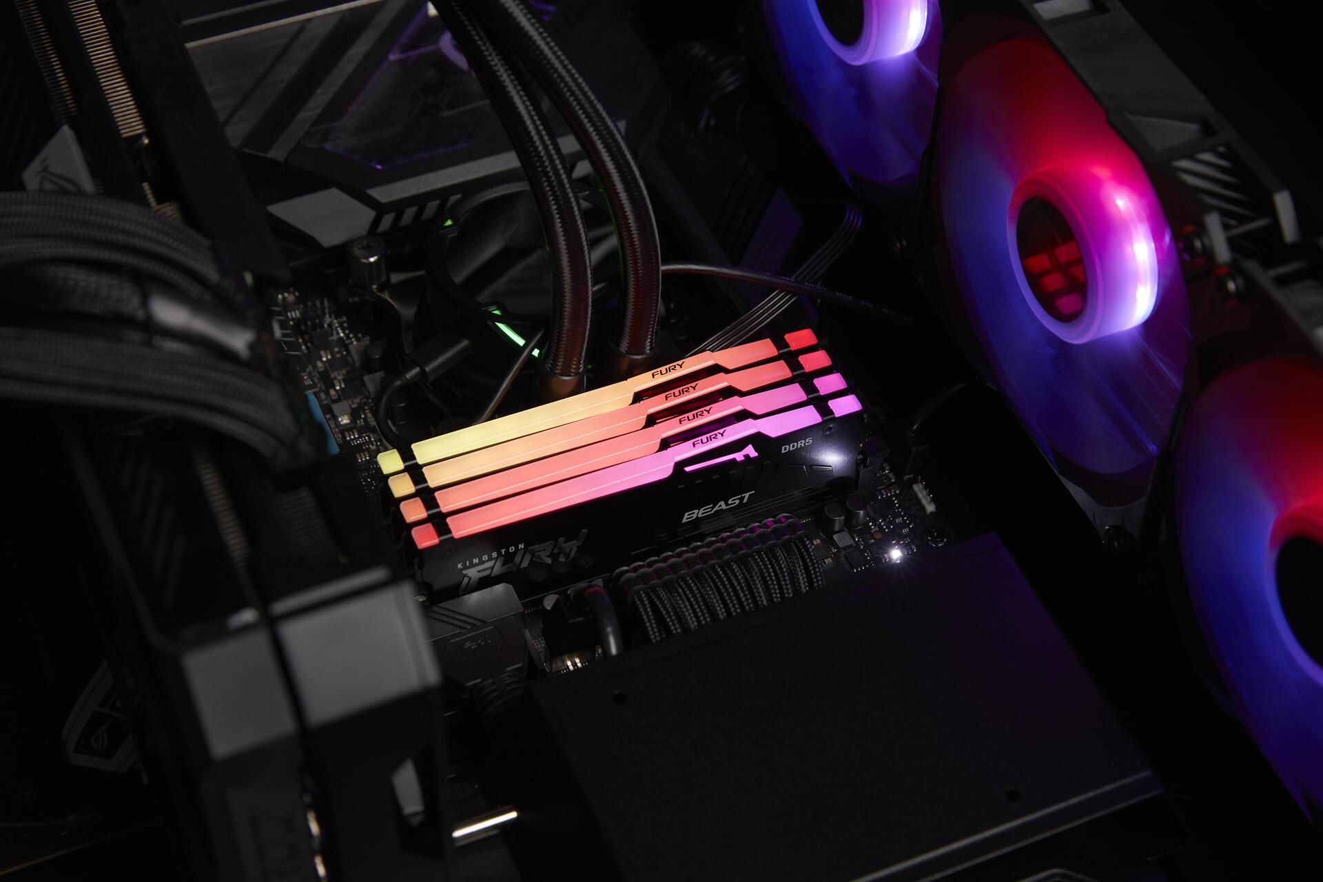 Kingston FURY Beast RGB 32 GB DDR5-6000 CL30 DIMM Schwarz