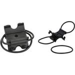 FISCHER Fahrrad-Universal-Pumpenhalterung, schwarz aus Kunststoff, passdend für alle gängigen Handpumpen, - 1 Stück (85574)