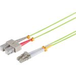 S/CONN maximum connectivity LWL-Duplex Patchkabel LC/SC 50/125µ, OM5, lindgrün, 1,0m (07-530215)
