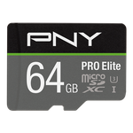 PNY PRO Elite Flash-Speicherkarte (microSDXC-an-SD-Adapter inbegriffen) (P-SDU64GV31100PRO-GE)
