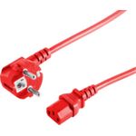 S-Conn 09-05054 Rot 5m CEE7/7 C13-Koppler Stromkabel (09-05054)
