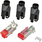 RJ45-Hirose Stecker STP, TM21 schwarz, 50 Stück, 3 Elemente, Cat. 6 Hersteller: HIROSE (H7641.4-50)