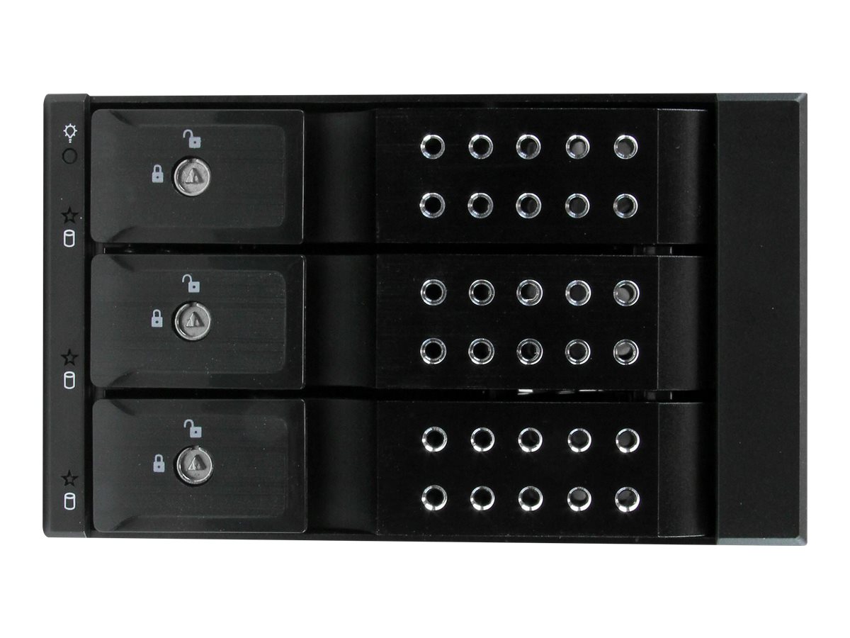 Startech HSB3SATSASBA 3-Bay 3.5" SATA/SAS Mobiles Speicher-Rack Schwarz