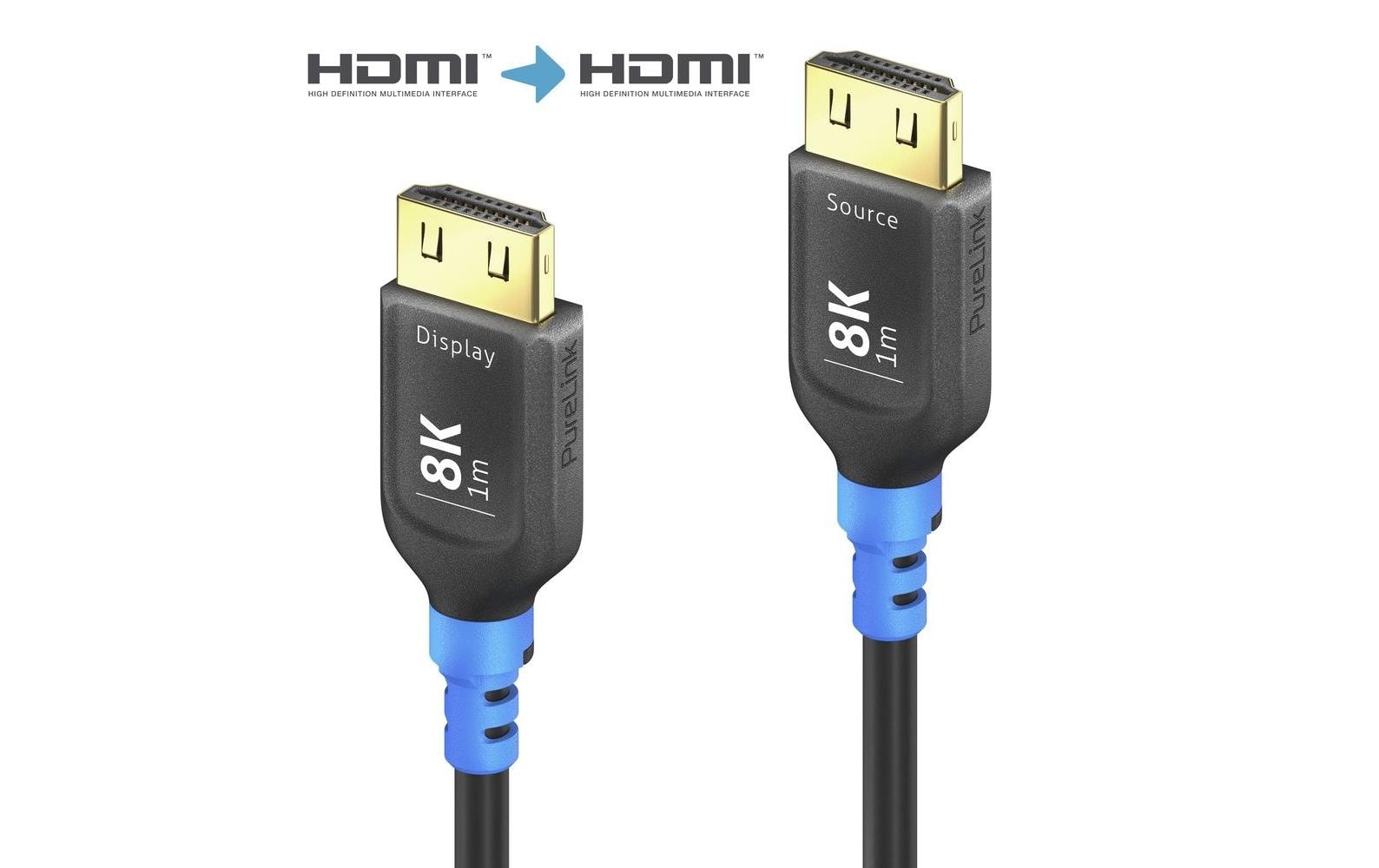 PureLink FlexInstall AOC HDMI-Kabel 8K 48 Gbps 10 m Schwarz/Blau