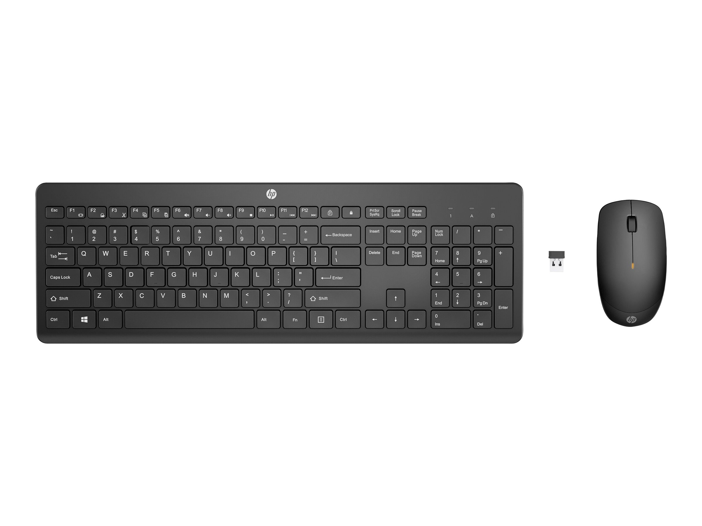 HP 235 Kabelloses Tastatur- und Maus-Set Deutsch Schwarz