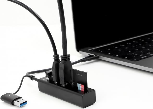 Delock Hub 3 x USB 3,2 Gen 1 + 1 x USB-C 3,2 Gen 1 (63859)