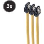 shiverpeaks ®-BASIC-S--SATA Anschlusskabel 6 Gb/s mit Metallclip (Arretierung), VE 3, gelb 0,5 (BS78246-0.5Y-3)