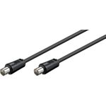 Wentronic Goobay Antennen Anschlusskabel, Schwarz, 1.5 m - IEC/Koax-Stecker <=> IEC/Koax-Stecker (68146)