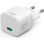 Hama Schnellladegerät, GaN, USB-C, PD, ZSP, 30 W, Weiß (00201964)