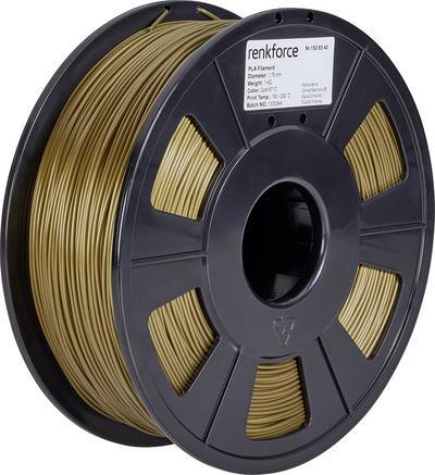 Renkforce RF-4511216 3D-Druckmaterial Polyacticsäure (PLA) Gold 1 kg (RF-4511216)