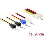 DeLOCK Molex 4 pin > 4 x 2 pin fan (12 V / 7 V / 5 V) (85516)
