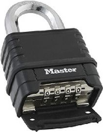 MASTER LOCK 57 mm breites Excell-Vorhngeschloss mit Zinkgehuse; individuell einstellbare Zahlenkombination; schwarz (M178EURD)