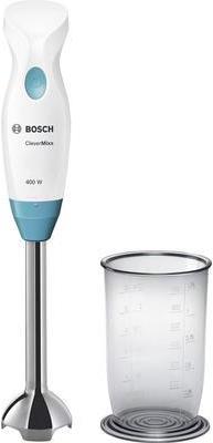 Bosch Haushalt MSM2410DW Stabmixer 400 W mit Mixbecher Weiß, Hellblau