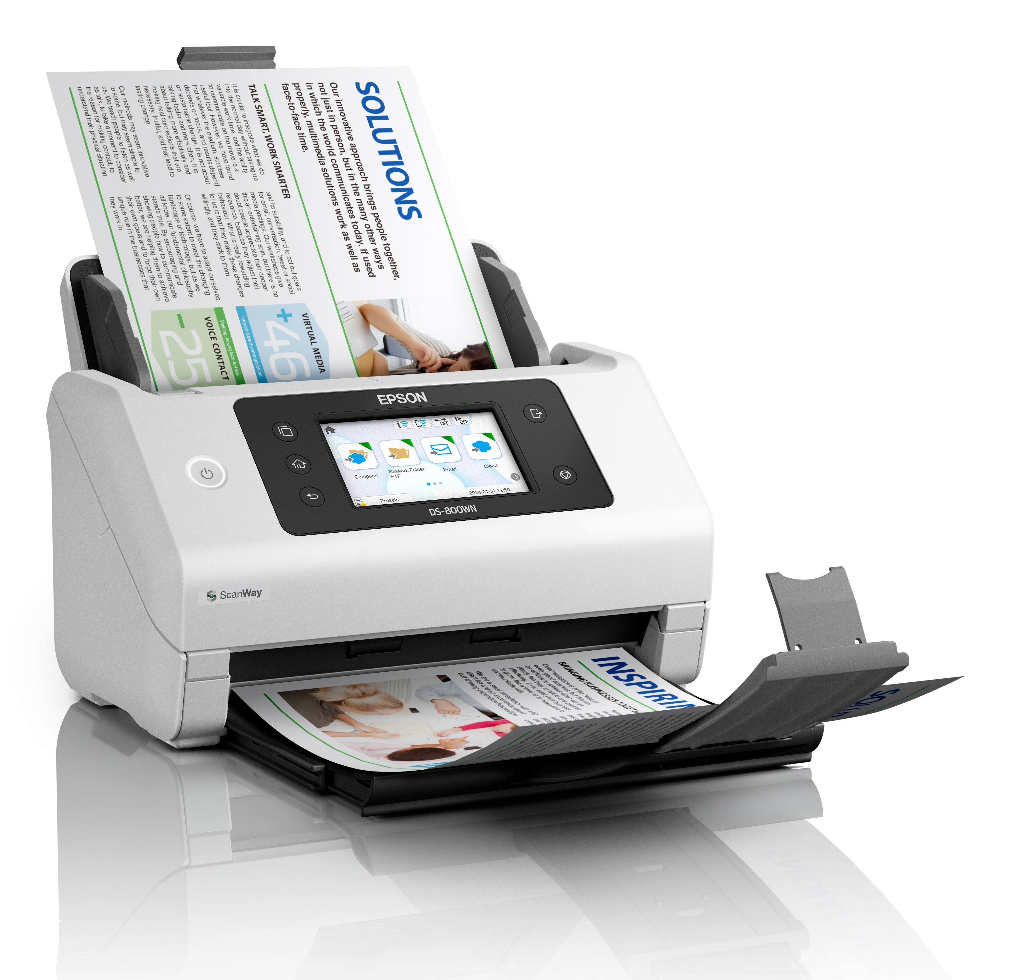 Epson WorkForce DS-800WN Dokumentenscanner 600 dpi Schwarz, Weiß