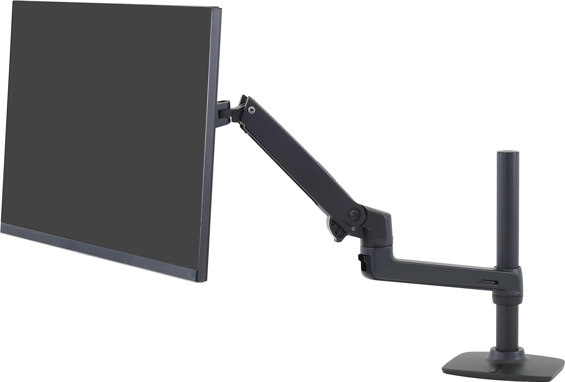 ERGOTRON LX Monitor Arm mit hoher Säule in Schwarz - Monitor Tischhalterung mit patentierter CF-Technologie für Bildschirme bis 86,40cm (34") , 3,2 bis 11,3 kg, VESA Standard und  (45-537-224)