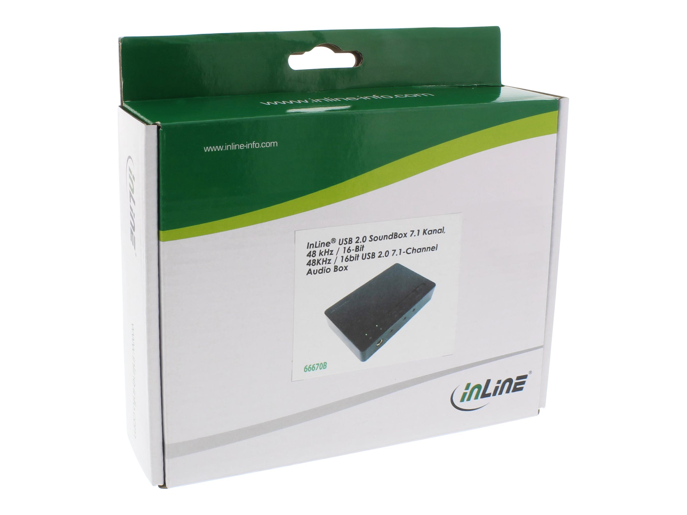 InLine USB SoundBox Externe Soundkarte 7.1 48 kHz 16-Bit USB 2.0 Schwarz