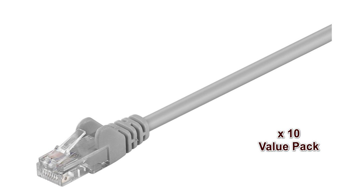 MicroConnect Value Pack UTP Cat5e 10 m Grau