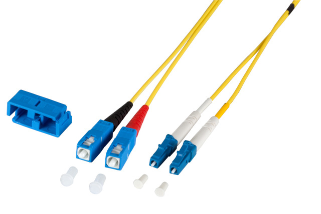 EFB-Elektronik ECOFIBER Duplex Jumper LC-SC OS2 9/125µ LSZH 30 m Gelb