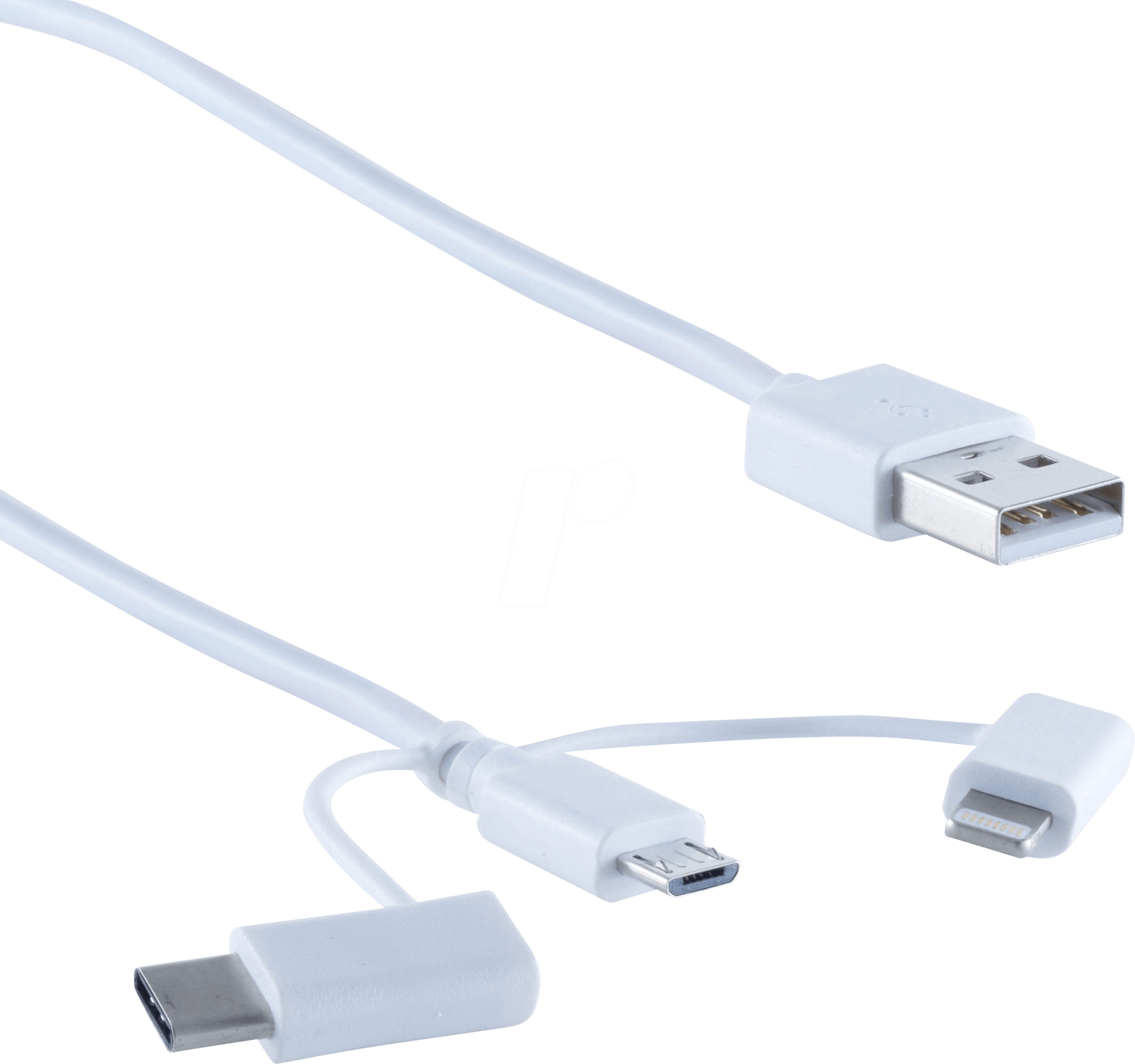 shiverpeaks BS14-50073 USB Kabel 1 m USB A USB C/Micro-USB B/Lightning Silber (BS14-50073)
