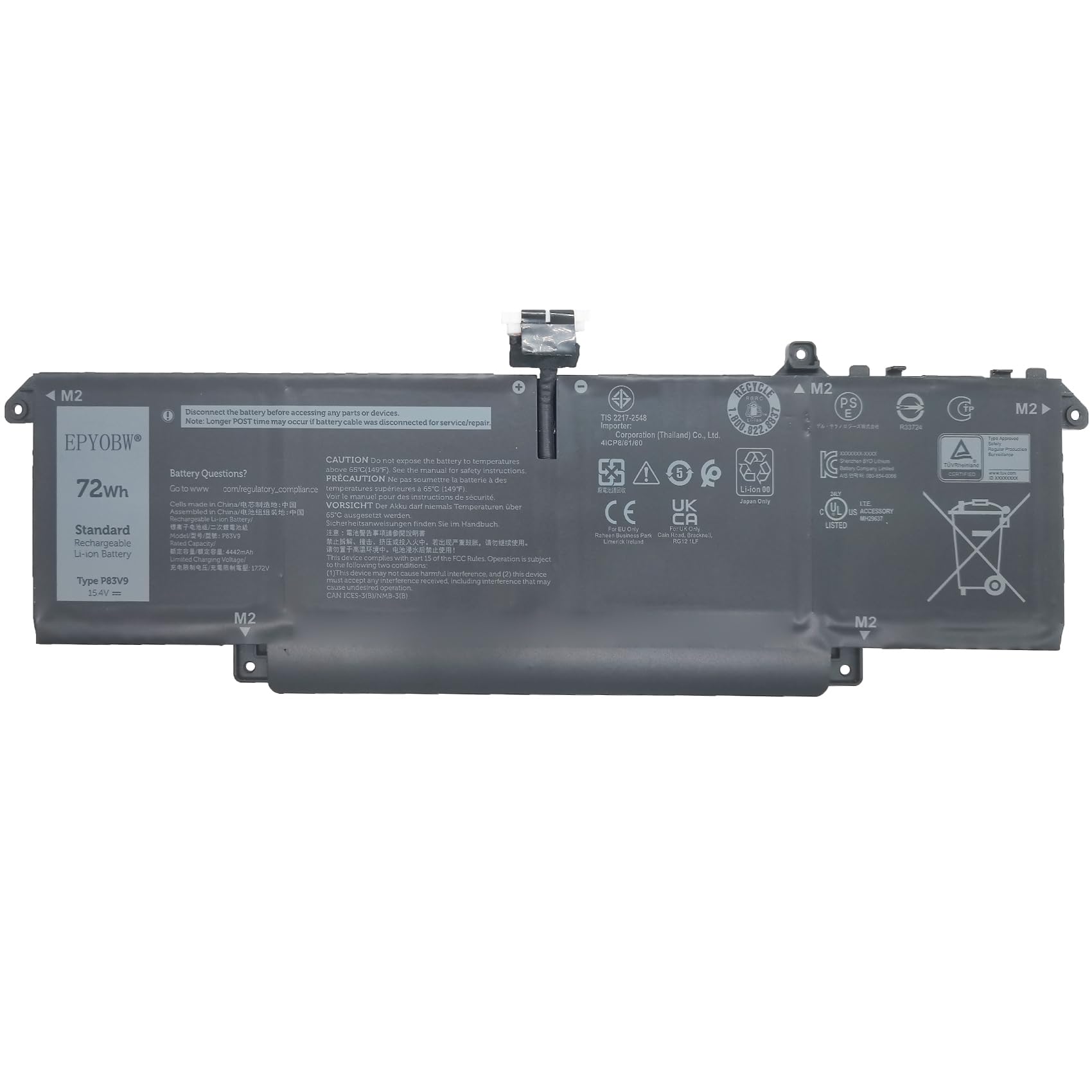Dell 72Wh Lithium-ion battery for (CDTT2)