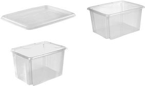 keeeper Aufbewahrungsbox "emil", 7 Liter, natur Dreh-/Stapelbox, mit Griffmulden, Farbe: natur-transparent, - 1 Stück (1054100100000)