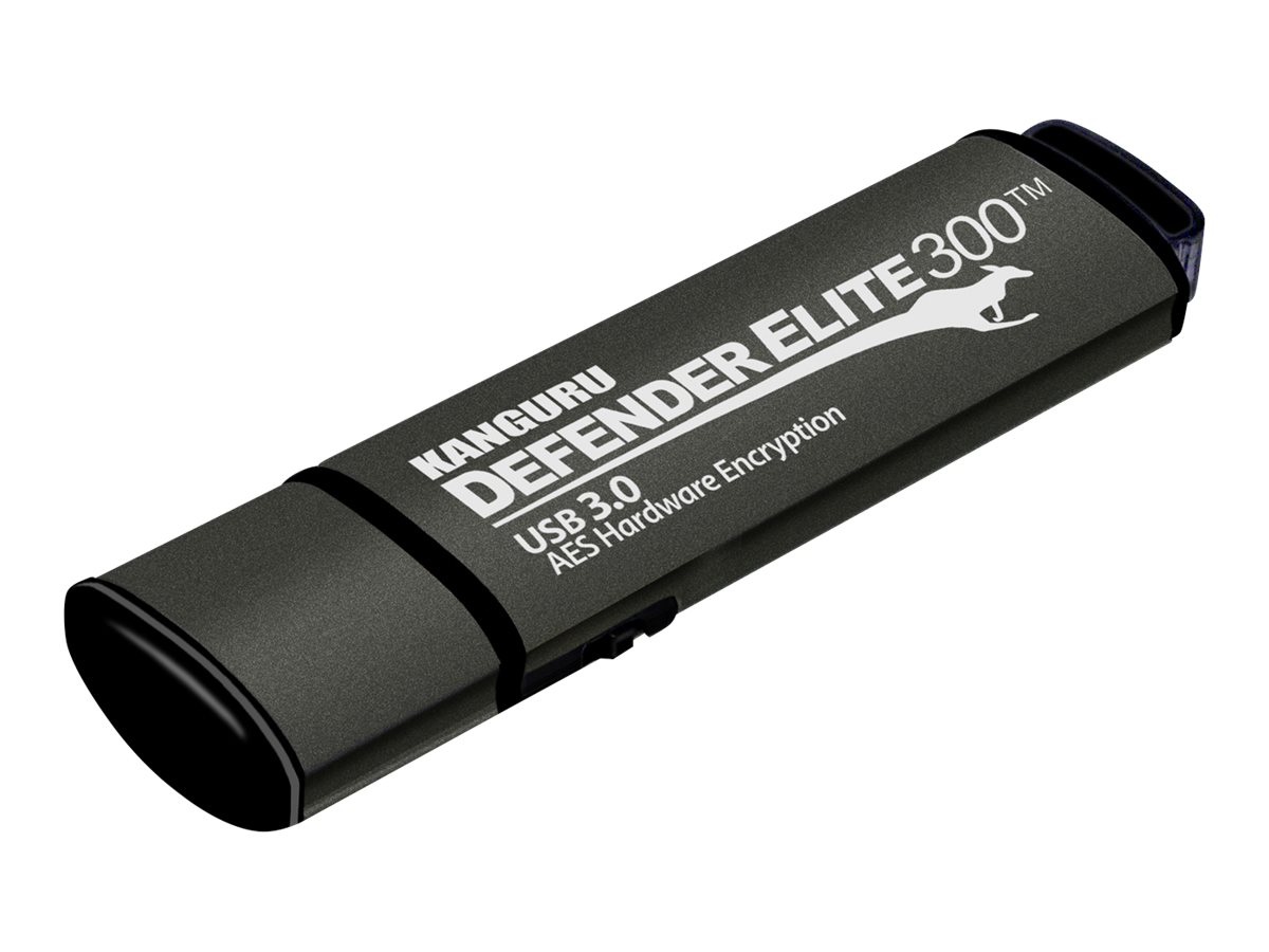 Kanguru Encrypted Defender Elite300 16 GB USB-Stick USB 3.2 Gen 1 Schwarz - Grau
