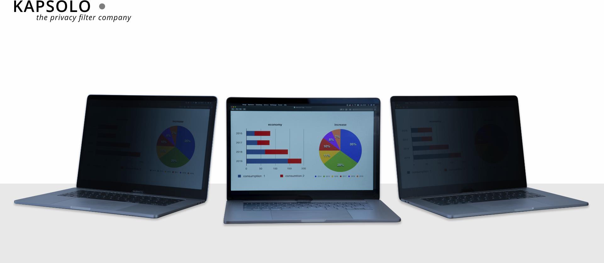 KAPSOLO 2-wege Magnet Blickschutzfilter / Blickschutzfolie für Apple MacBook Pro 13 2020 (KAP30383)