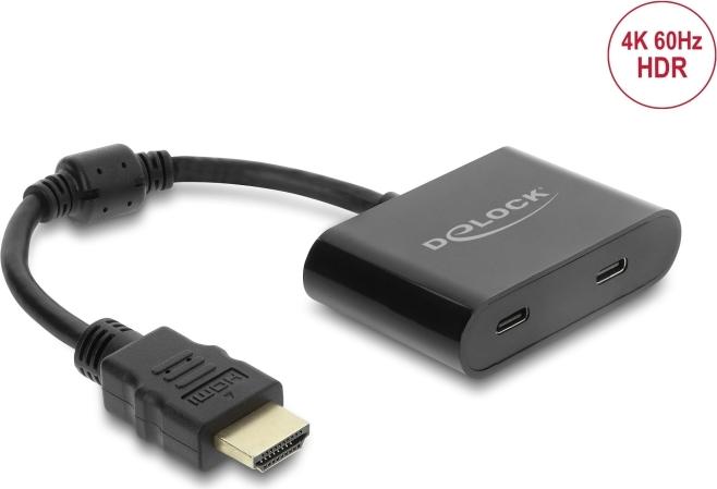 Delock Adapter HDMI Stecker zu USB Type-C Buchse DP Alt Mode 4K 60 Hz (63000)