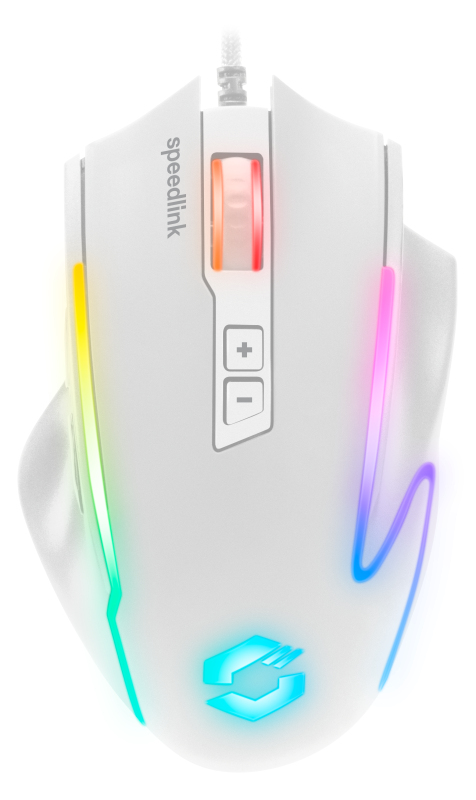 SPEEDLINK DECUS Gaming-Maus USB 12800 DPI Optisch 6 Tasten Weiß