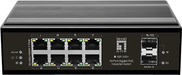 LevelOne IGP-1031 Netzwerk-Switch Gigabit Ethernet (10/100/1000) Power over Ethernet (PoE) Schwarz (IGP-1031)