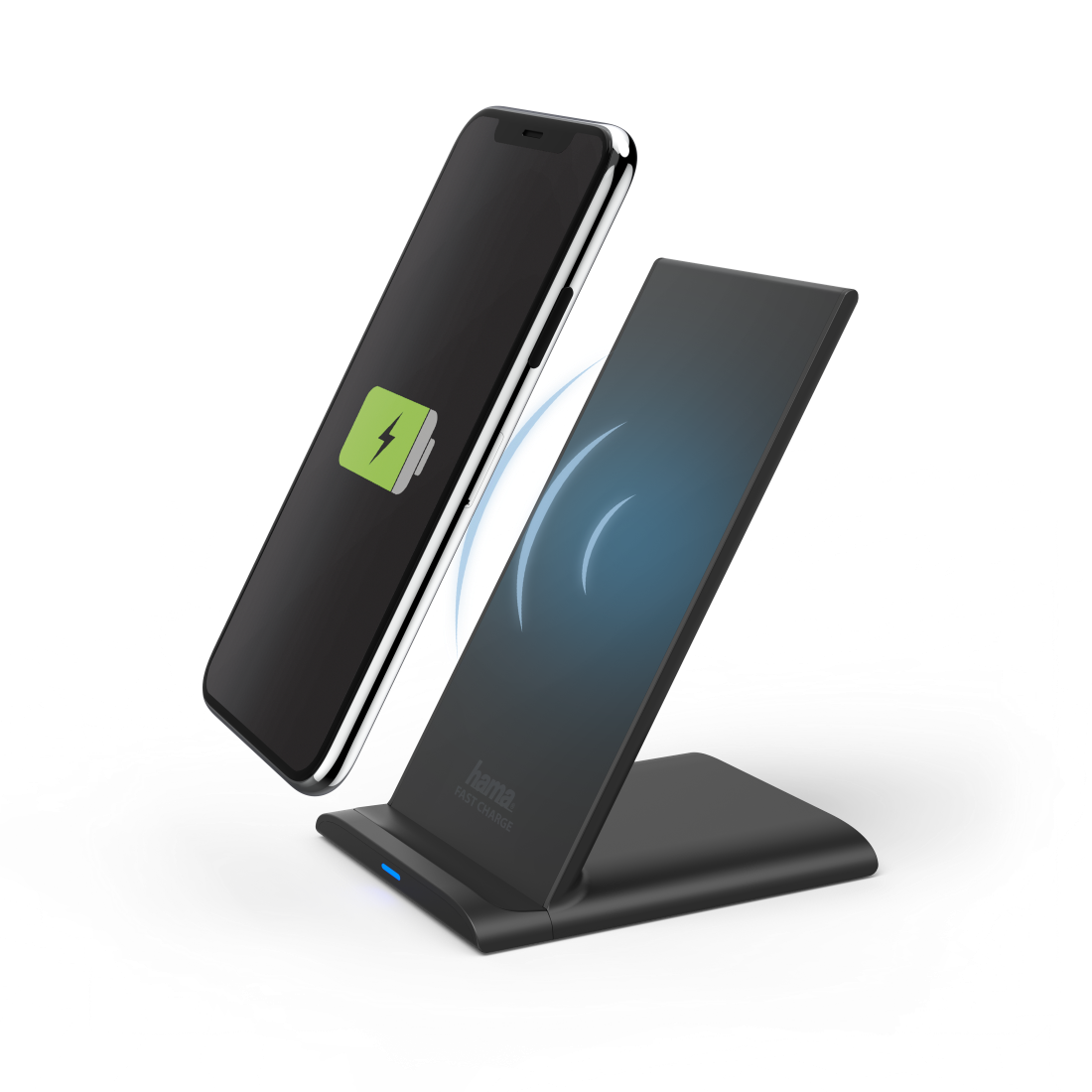 Hama Kabelloses Ladegerät QI-FC10S, Schwarz 00188323 