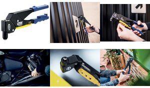 Rapid Blindnietzange RP60 Multi, mit drehbarem Kopf aus Aludruckguss, für Blindniete 3,2 (5001720)