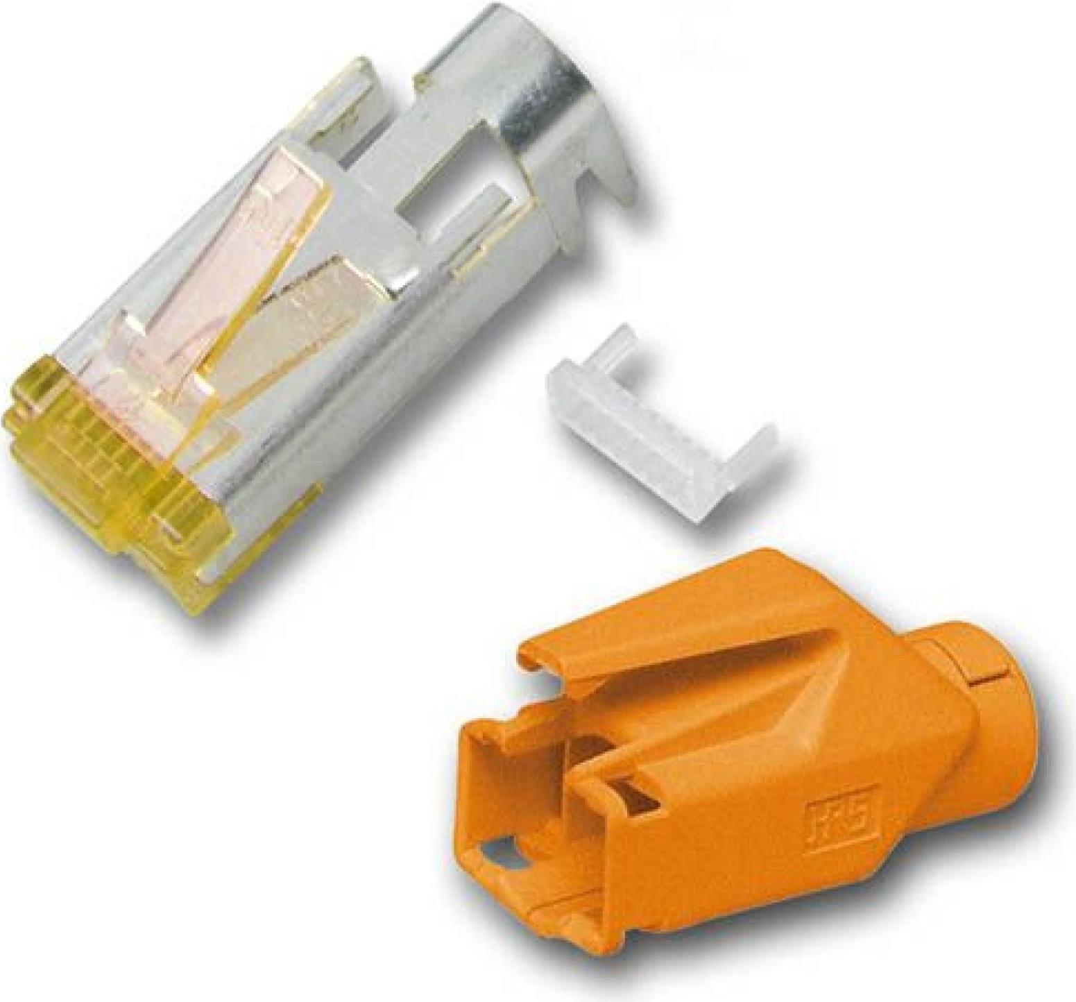 RJ45-Hirose Stecker STP, TM31 orange, 50 Stück, 3 Elemente, Cat.6A Hersteller: HIROSE (H7642.10-50)