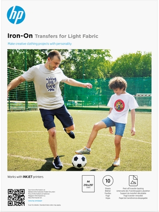 HP - Leichtes Papier A4 (210 x 297 mm) 10 Etikett(en) Transferpapier zum Aufbügeln (AA7N8A)