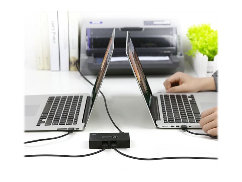 Ugreen 30345 USB 2.0 Sharing Switch 2 Ports 2 In 1 Out Schwarz