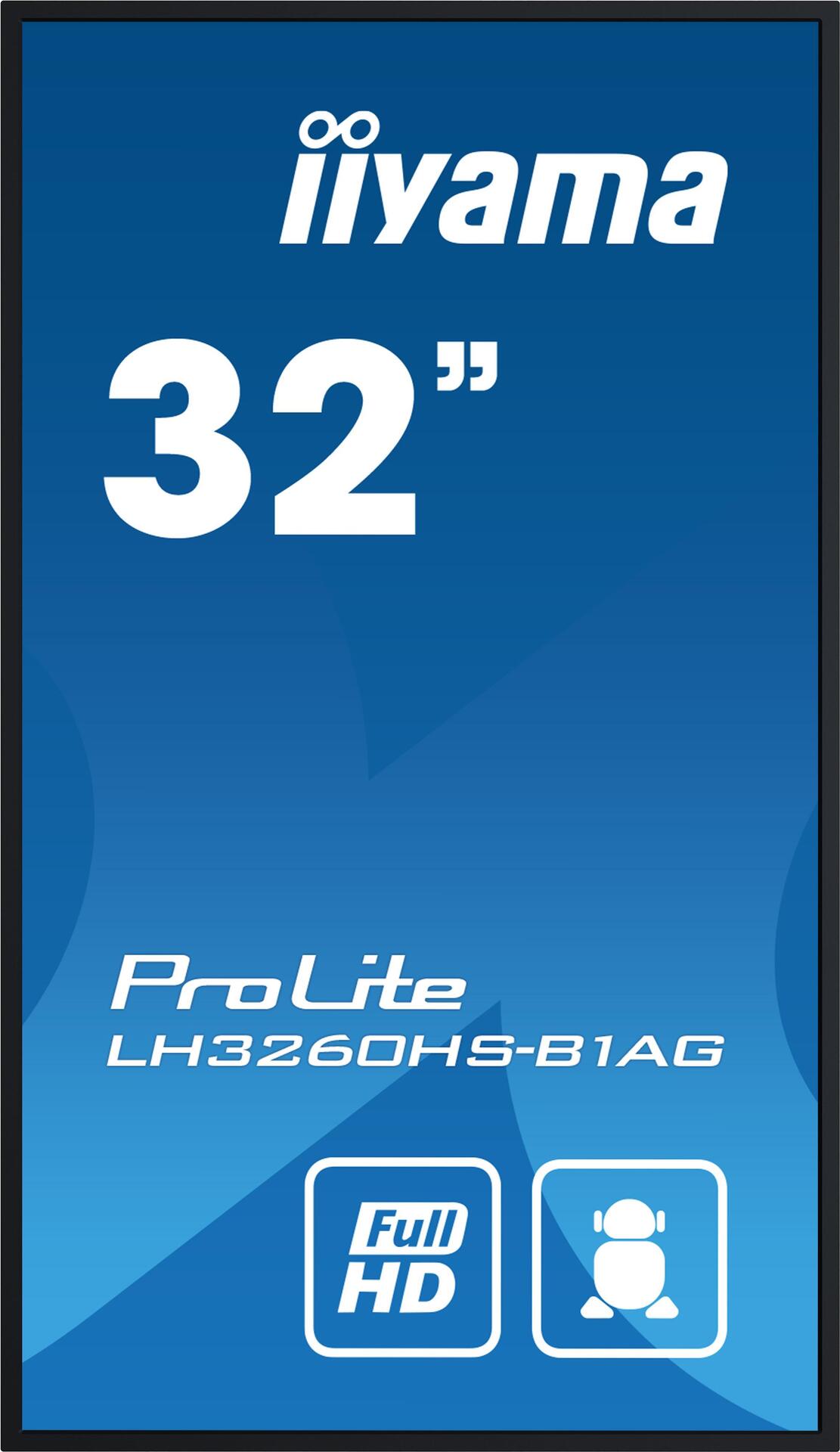 iiyama ProLite LH3260HS-B1AG 31,5" Digital Signage Display Full HD VA 500 cd/m² Android 11 Schwarz