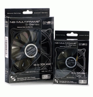 NoiseBlocker Blacknoise NB-MULTIFRAME MF12-P 120 mm Gehäuselüfter Transparent/Schwarz