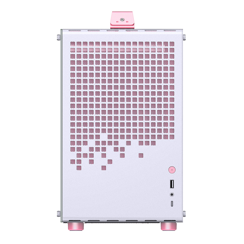 Jonsplus Z20 Mini Tower Systemgehäuse Pink, Weiß
