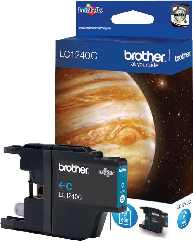Brother LC-1240 Tintenpatrone cyan hohe Kapazität 600 Seiten 1er-Pack Blister (LC-1240CBP)