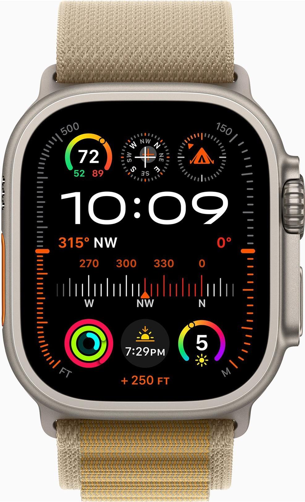 Apple Watch Ultra 2 GPS + Cellular 49 mm Natural Titanium mit Tan Alpine Band Large