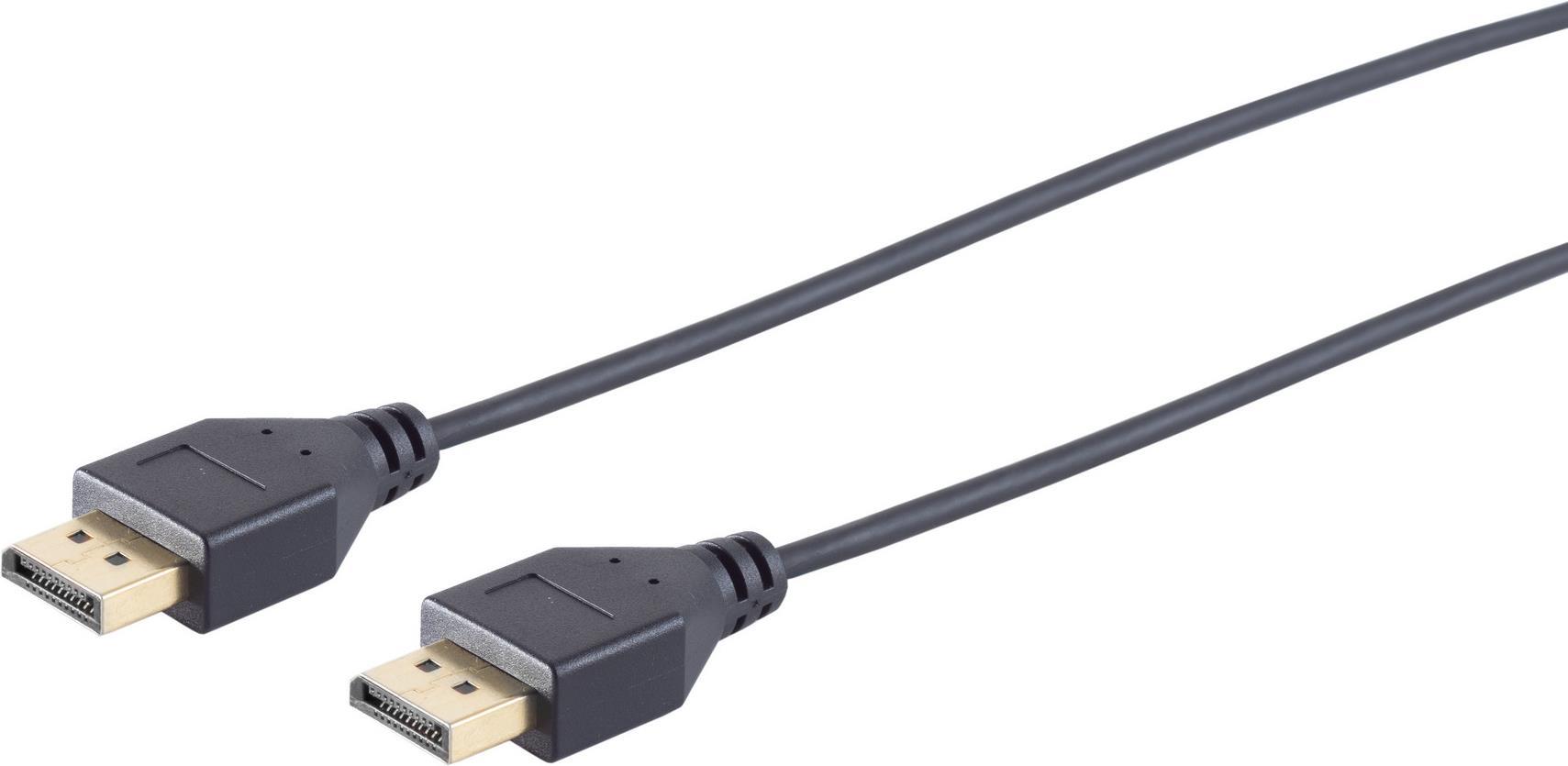 S/CONN maximum connectivity DisplayPort 1.2 Kabel, 4K, slim, 3,0m (10-49045)