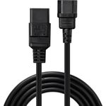 Lindy 2m C14 to C19 Mains Extension Cable, Black (30491)