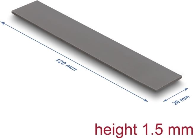 Delock Wärmeleitpad 120 x 20 1.5 mm für M.2 Module 3.2 W/mK - Low Oil (18469)