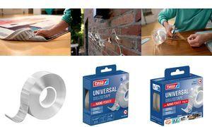 tesa Doppelseitiges Klebeband NANO POWER, 30 mm x 1 m Klebmasse aus Acrylat, transparent, Stärke: 2000 my, - 1 Stück (55810-00010-00)