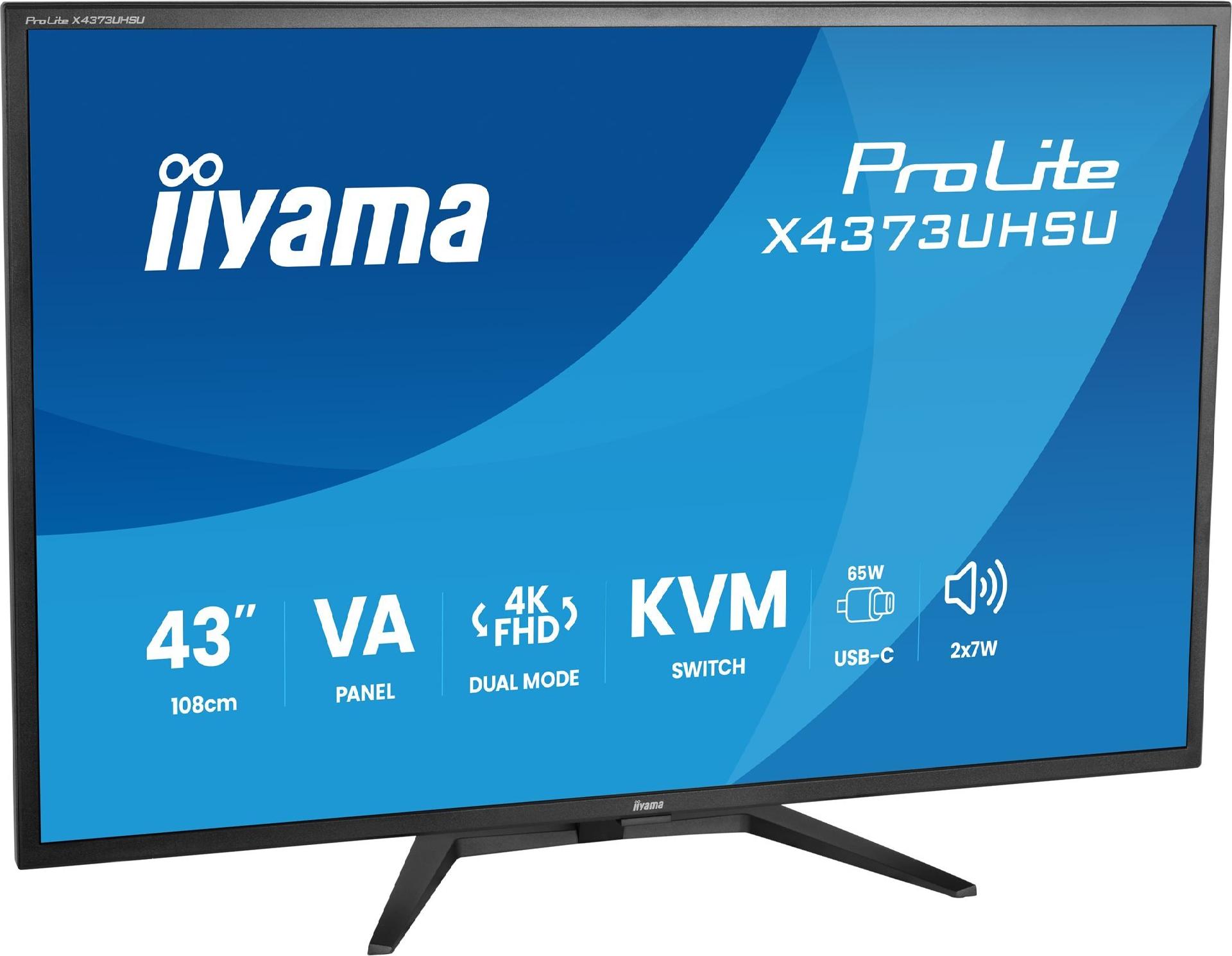 Iiyama ProLite X4373UHSU-B2 42,5" 4K UHD Monitor Schwarz