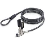 StarTech.com Slim Lock Noble Wedge Slot Compatible, 6.6ft Locking Cable (SNBLK-LAPTOP-LOCK)