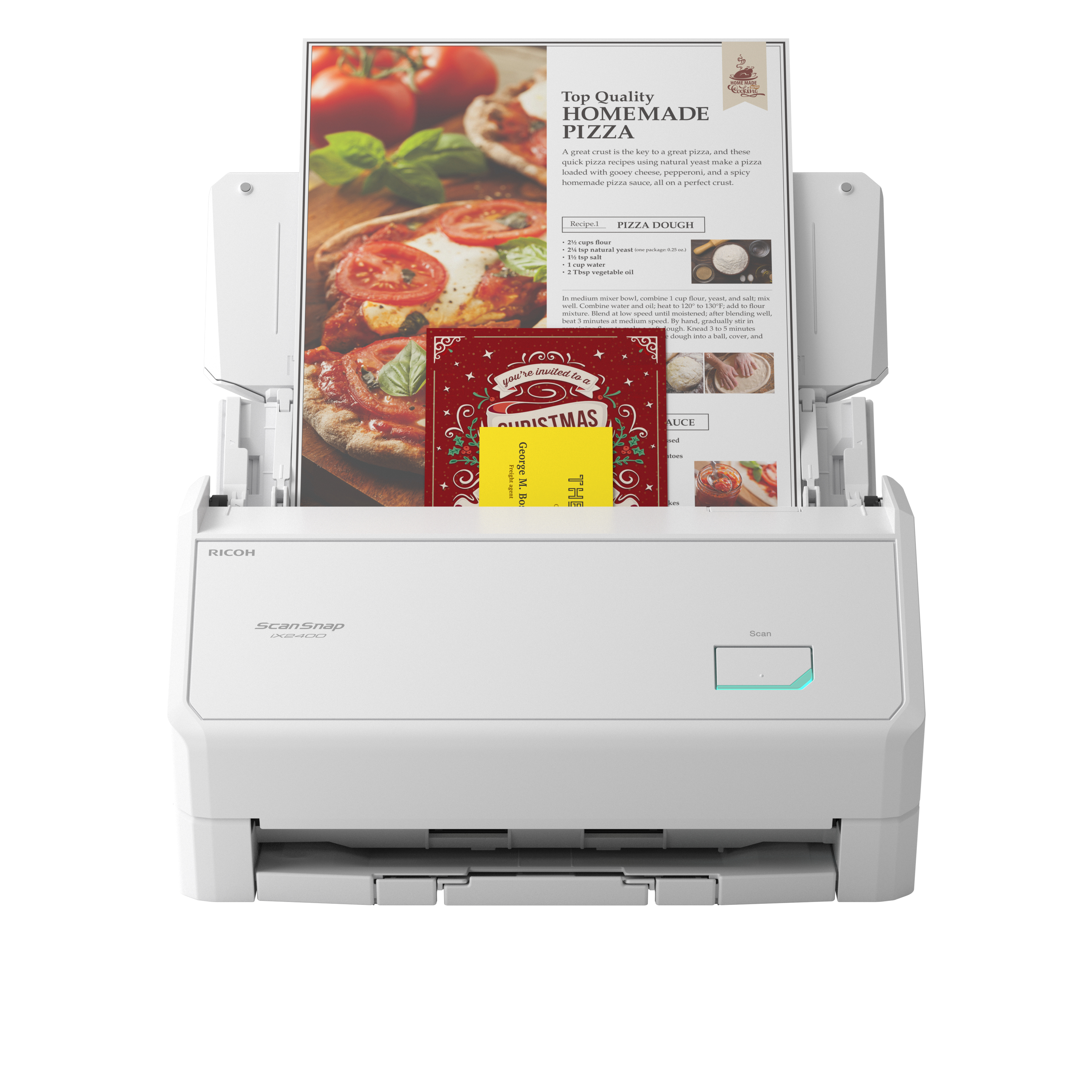 Ricoh ScanSnap iX2400 5" Touchscreen-LCD 600 dpi USB 3.2 Weiß