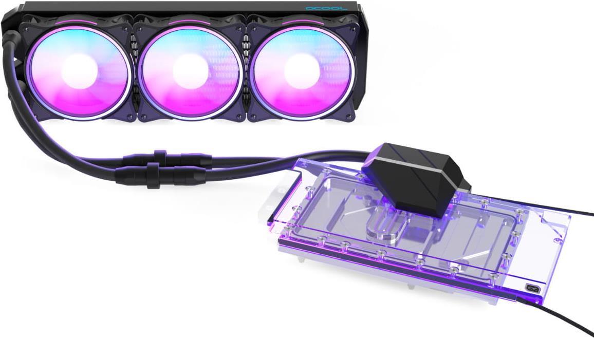 Alphacool Eiswolf 2 AIO 360mm All-in-One-Flüssigkeitskühler Schwarz, Transparent